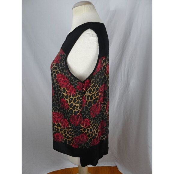 Signature Collection Women Roses Blouse Size L - Picture 4 of 10